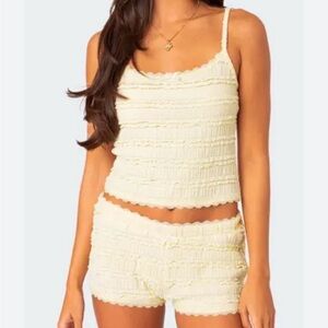 Edikted Women's Yellow Lace Tank